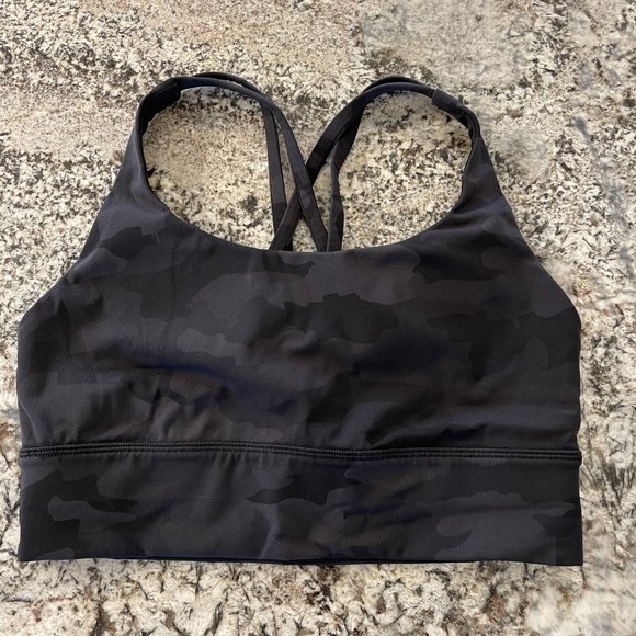 Lululemon Sports Bra Size 6 Black Camo (Long Line) - Picture 1 of 2